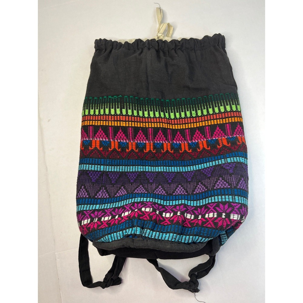 Lightweight Multicolor Boho Hippie Reusable Shopping‎ Backpack Nature Organics